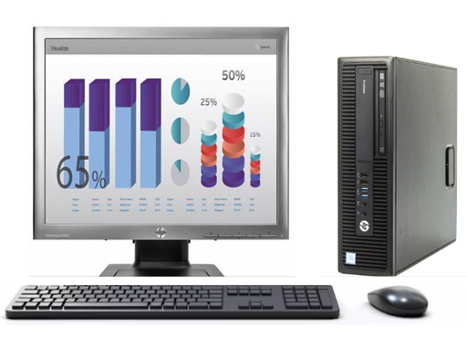 [121] KIT MONITOR HP E190i + SFF 600 G2 i5 6° 16GB 256GB+ teclado & Mouse Reacondicionado